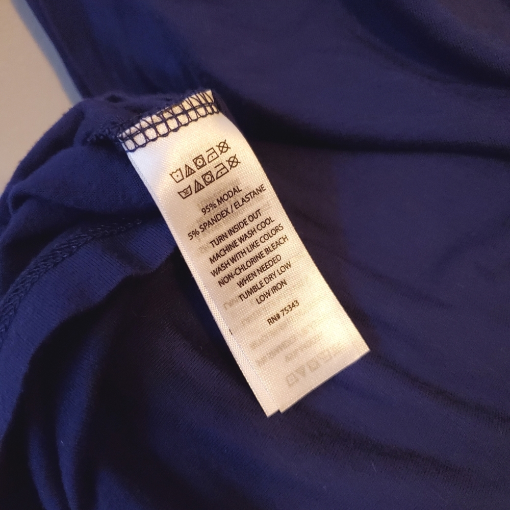 Soft & Flowy Navy Blue Ruffle Sleeve Tee - Picture 5 of 5